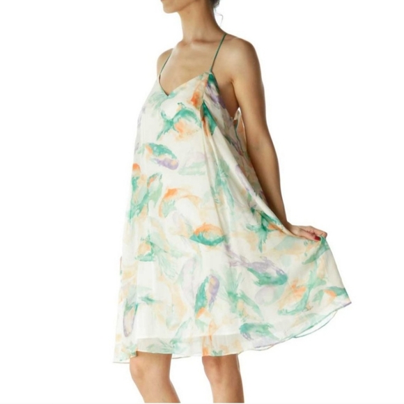 Philosophy Koi Watercolor Swing Mini Dress, Size S - Picture 2 of 8